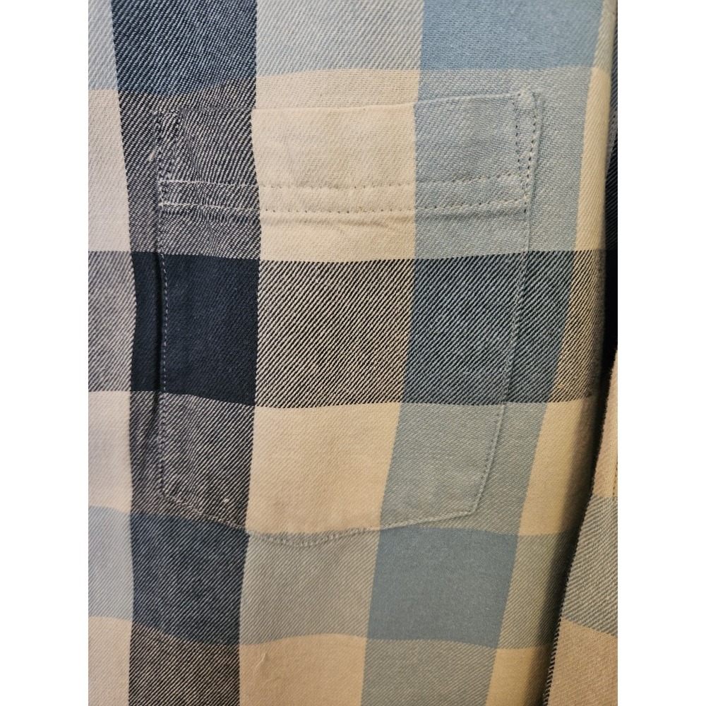 Urban Pipeline Men's Blue White Flannel Casual Button Up Long Sleeve Shirt, XXL - Picture 5 of 8